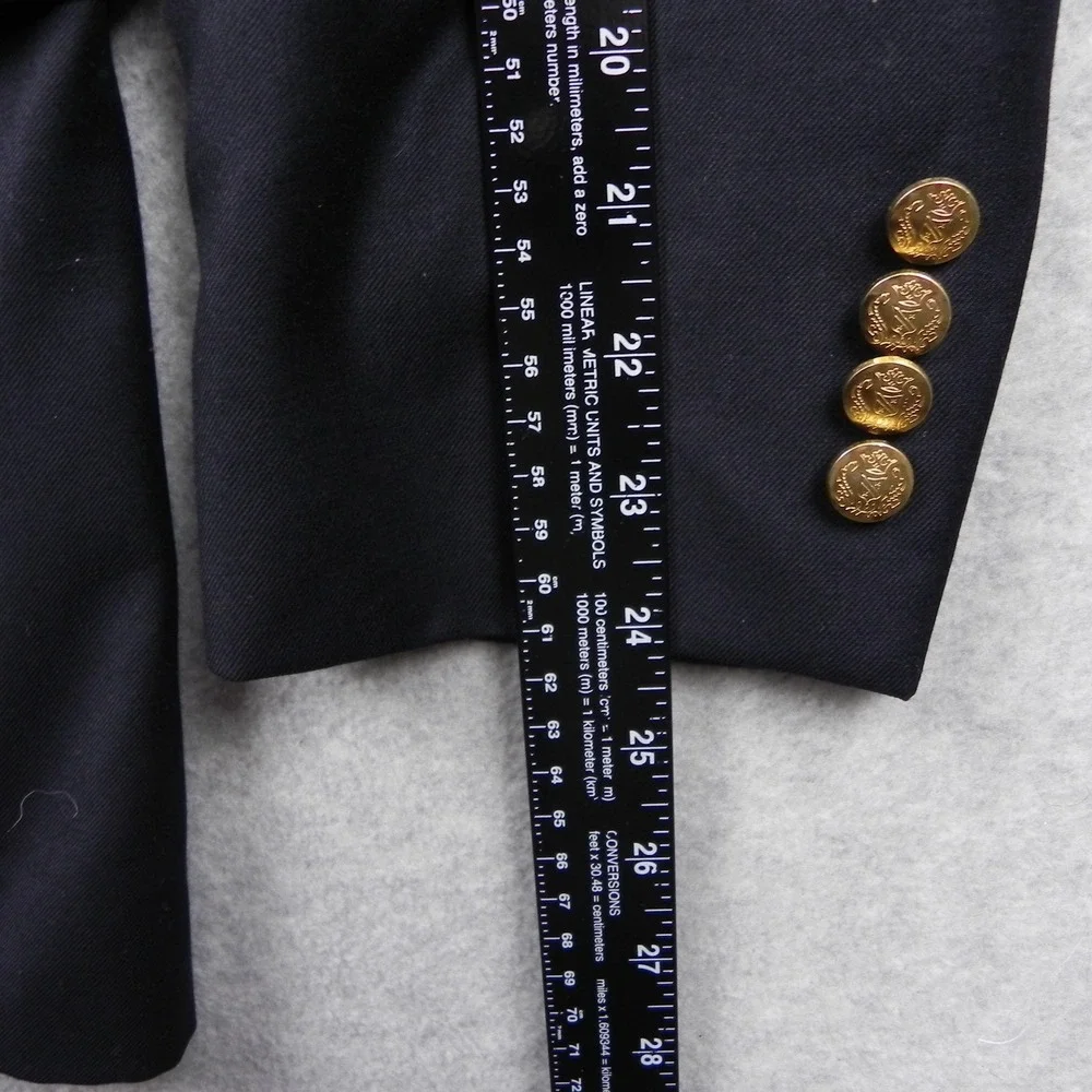 Jos A Bank Blazer Mens 38R Wool Gold 2-Button Suit Jacket Coat Formal Navy Blue